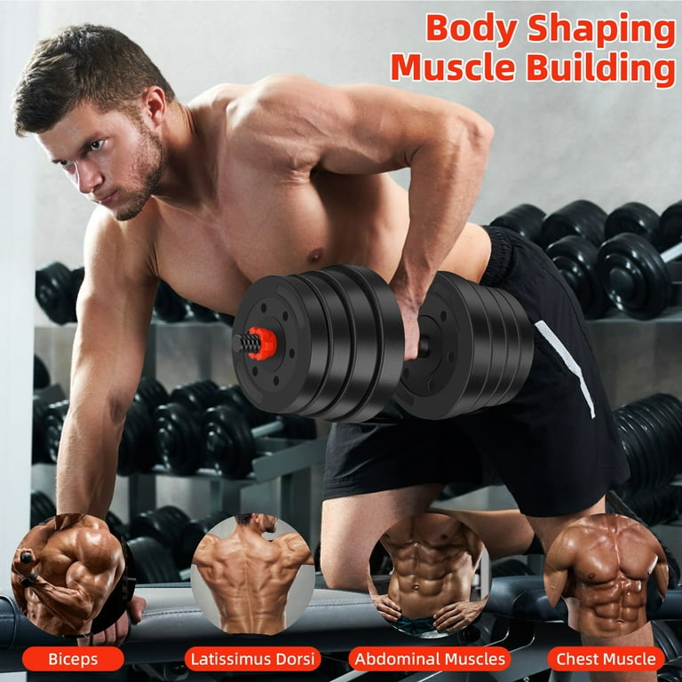 ARVAKOR 66 LBS Adjustable Dumbbell Set, Free Weights Dumbbells Set for Workout, Black