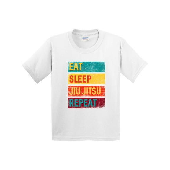 Inktastic Eat Sleep Jiu Jitsu Repeat Youth T-Shirt