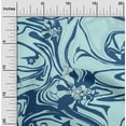thumbnail image 2 of oneOone Georgette Viscose Teal Blue Fabric Abstracts Craft Projects Decor Fabric Printed By The Yard 42 Inch Wide, 2 of 5