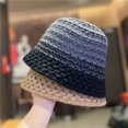 thumbnail image 2 of CoCopeaunts Bucket Hat for Men Mix Color Foldable Crochet Knitted Hat Women Version Fashion Bucket Cap Wild Wear Casual Warm, 2 of 8