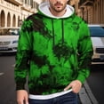 thumbnail image 2 of Men's Modern Tie Dye Hoodie Sweatshirt Long Sleeve Crewneck Relaxed Fit Unique Casual Pullover, 2 of 4