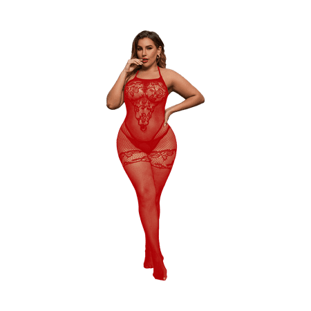 Dream Apparel Womens Lingerie Fishnet Bodysuit Mesh Chemise Babydoll Sexy Mesh Teddy Lingerie