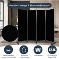 thumbnail image 4 of Room Divider and Folding Privacy Screens W/Wheels, 6FT Rolling Partition Room Divider 88'' Wide Room Separation, Self-lockable 4 Panel Wall Divider Fabric Panel Screens for Office Bedroom Dorm Studio, 4 of 7