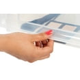 thumbnail image 3 of IRIS44qt Plastic Clear Stackable Shallow Storage Drawers Chest Box, 3 of 8