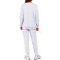 thumbnail image 4 of Wutalume Women's 2-Piece Casual Fleece Lined Set, Solid Color Hoodie and Sweatpants with Pockets, Warm Winter Loungewear,White 3XL, 4 of 6