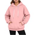 thumbnail image 2 of Fall Sweatshirts for Women Long Sleeve Kangaroo Pocket Drop Shoulder Pullovers Top L, 2 of 7