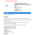 thumbnail image 2 of Rear Right Parking Brake Cable - Compatible with 2008 - 2010 Dodge Ram 4500 2009, 2 of 2