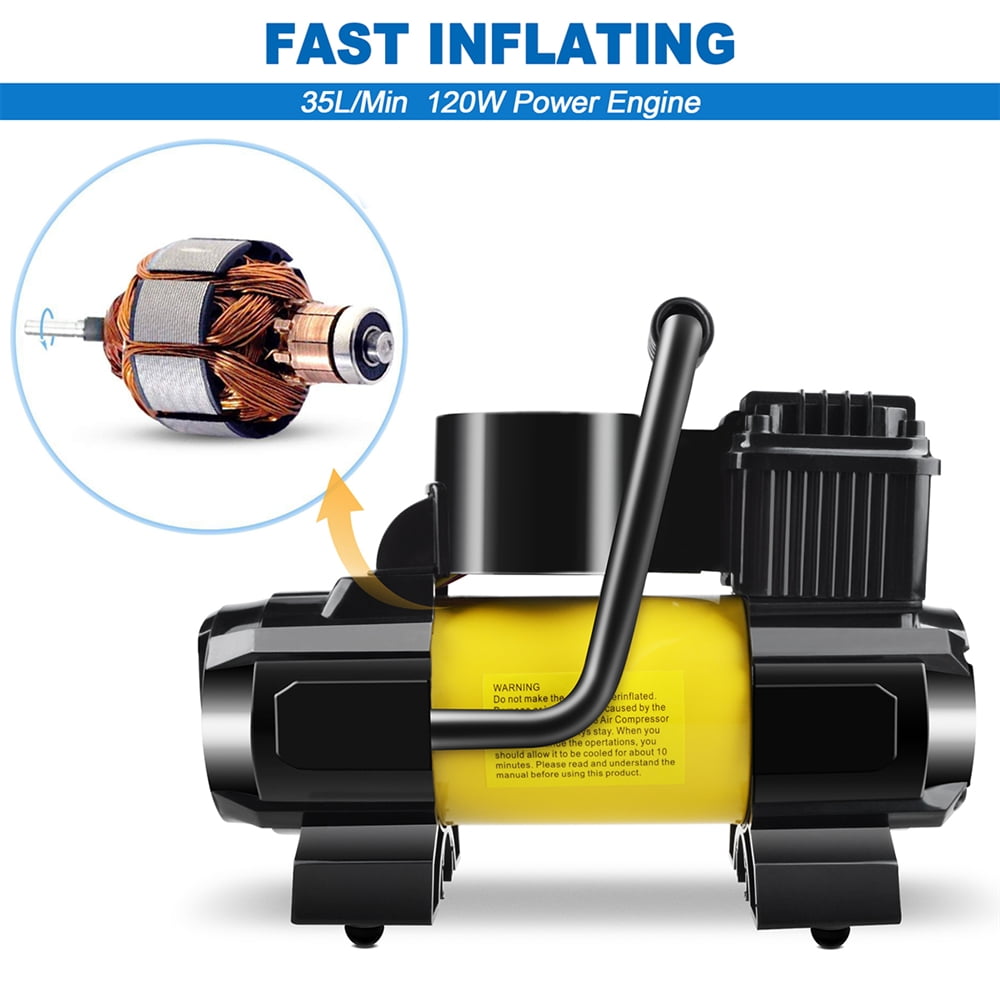 Ablegrid 12VDC Portable 150 PSI 1-Stage Air Compressor Pump