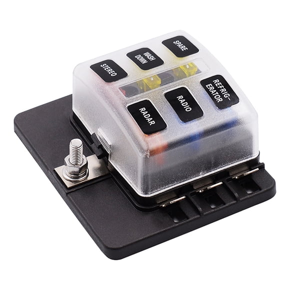 Shisuyan Power Distribution Terminal Block Black 1Pcs 3.4*1.4in
