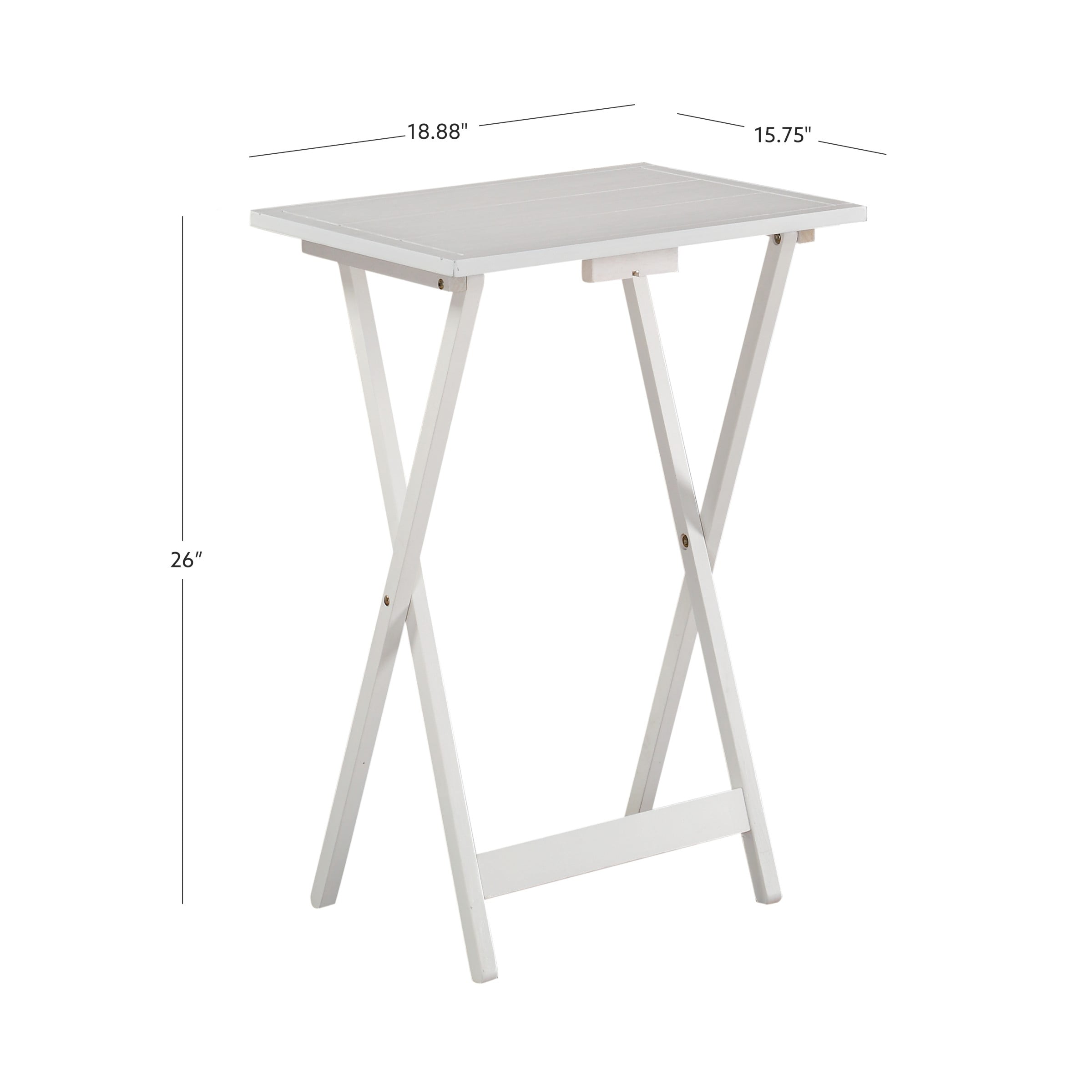 Meridino 24 Wide Champagne Cross-Leg Folding Tray Table - #69E90