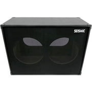 Seismic Audio Luke-2x12TR, Empty Dual 12" Guitar Cabinet, Black Tolex/Black Cloth Grill