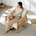 thumbnail image 2 of CHITA Modern Accent Chair, Braid Armchair Living Room Chair, Cream, 2 of 13