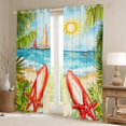 thumbnail image 2 of Erosebridal Sea Surfing Starfish Curtains for Living Room,Ocean Beach 30%-50% Blackout Curtains Set of 2 (38x45),Teenager Bedroom Decor, 2 of 6