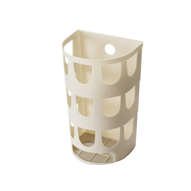 Moyic Bandeja multiusos para bolsas de basura montadas en la pared, caja de almacenamiento, soporte para bolsas de plástico, estante de Organizadores de utensilios de cocina caqui