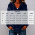 thumbnail image 4 of Aboser Womens Retro Velour Hoodies Dressy Casual Long Sleeve Pullover Tops Comfy Soft Velvet Sweatshirt Fall V Neck Hoodie with Pocket, 4 of 6