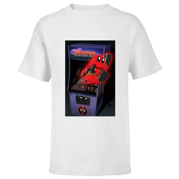 Marvel Deadpool You Are Deadpool 8-bit Video Arcade Game Art - Short Sleeve T-Shirt for Kids - Customized-White
