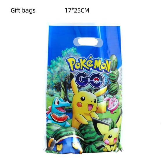 20pcs party gift bags, Pikachu gift bags, candy and snack wrapping bags, birthday party decorations