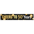 thumbnail image 6 of LUUFILx Black Background Golden Cheers to 50 Years Banner Party Decoration Backdrop, 6 of 7