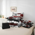 thumbnail image 5 of Camper Queen Bed In A Bag 7 Piece Rv Camping Comforter Set Rustic Buffalo Plaid Bedding Comforter Sets Camper Decor For Travel Trailers Bunk Country Camping Bed Set Red Black Grey, 5 of 5
