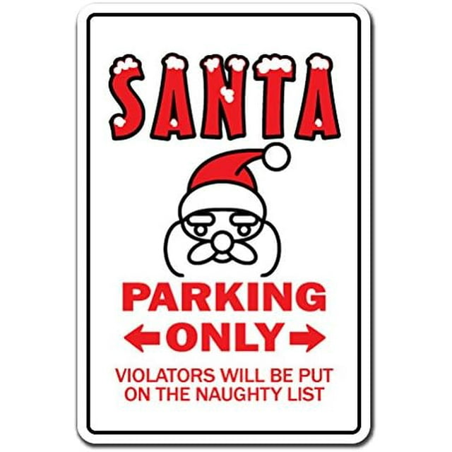 SignMission, 8" X 12" Plastic Sign, Santa