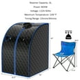 thumbnail image 2 of Patiojoy Portable Steam Sauna Spa Household Personal Sauna Tent with 9-Level Temperature &Timer Black, 2 of 5