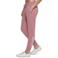 thumbnail image 3 of Calvin Klein Performance Women's Rib-Trim Jogger Pants, Mauve, XL, 3 of 4