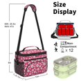 thumbnail image 6 of Daisy Pioneer Flower Pink Pattern Insulated Lunch Box for Women Men, Medium Leakproof Cooler Bag with Adjustable Strap, 10"x6.7"x8", 6 of 6
