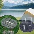 thumbnail image 3 of Grass Control Mat Membrane Pegs + Buffer Plate- U-Shaped Galvanised Pins 50Pcs, 3 of 7