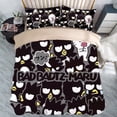thumbnail image 4 of Dibujos animados BadBadtz-maru de cuatro piezas anime estilo japonés ropa de cama para niños funda de edredón estampado conjunto de tres piezas, 4 of 5