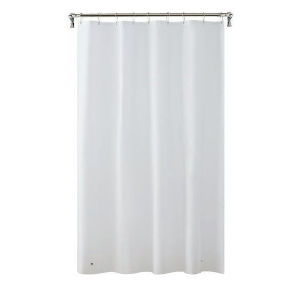 Mainstays Medium Weight PEVA Shower Liner 54" x 78" for Bathroom Stall, White