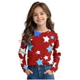 thumbnail image 5 of Maean Boys Girls Shirts Star Printed Long Sleeve Crewneck Tshirts Casual Loose Tee Blouse for 3-14 Years, 5 of 7