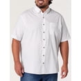 thumbnail image 2 of Harbor Bay by DXL Big and Tall Men's Easy-Care Solid Sport Shirt, White, 6XL, 2 of 5