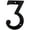 Matte Black, variant on Heavy-Duty House Numbers, #3, 4 Inches, Satin Nickel by Stone Harbor Hardware