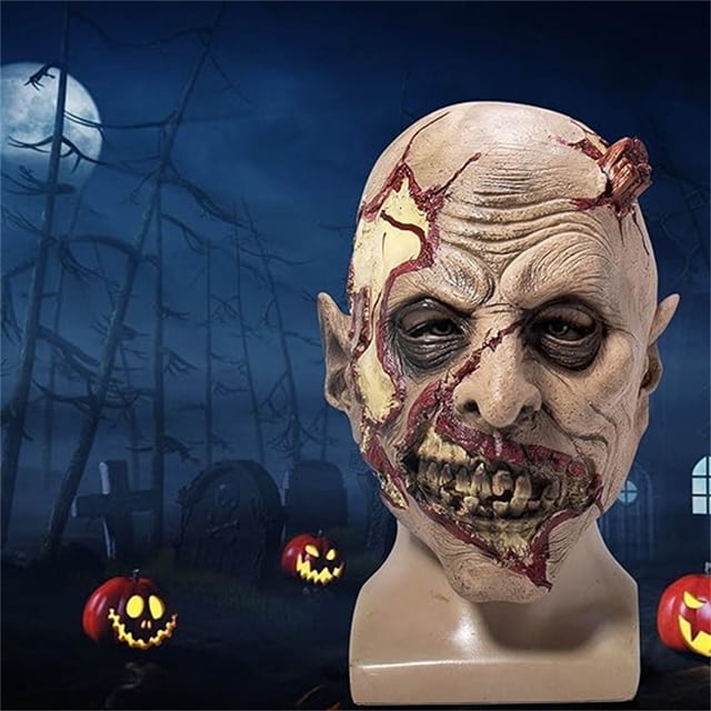 Máscara de Diablo de Halloween, Diseño de Horror Sonriente, Material de Goma Suave para La Piel, Elástica y Transpirable, Accesorio de Disfraz Aterrador, Ideal para Fiestas y Festivales, Talla Única