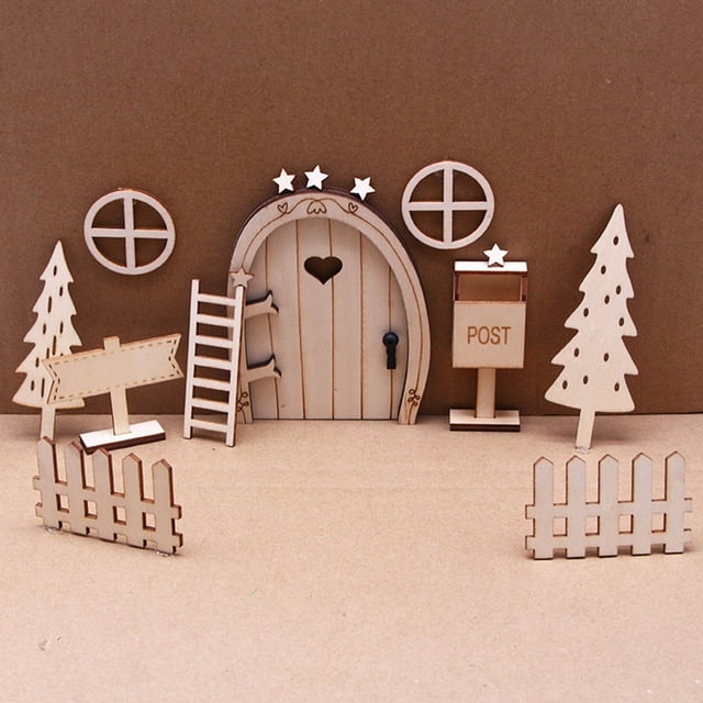 Oefntac Décoration de Noël pour la Maison 9 Pcs Mini Maison de Poupée Décoration de Noël Scène de Noël Miniature Ensemble de Noël pour Maison de Poupée