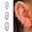 Silver-1#, variant on Chain Dangle Earrings Hoop Huggie Tragus Helix Cartilage Huggie Clicker Earrings-1.2mm*10mm-Gold-3#