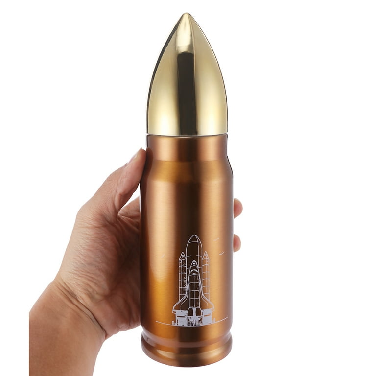 350/500ml Stainless Bottle Bullet Rocket Vacuum Bottles Men Heat Cold Insulation Coffee Tea Mug Drinkware Insulated Thermo Cup, Size: 350 mL, Bronze