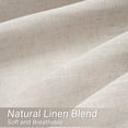 thumbnail image 4 of Jainmy Linen Light Filtering Curtainsfor Living Room Bedroom, Rod Pocket Back Tab Semi Sheer Farmhouse Window Drapes, 2 Panels,50x84 inch,Beige, 4 of 9