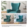 thumbnail image 6 of UIXE Modern Accent Chair for Living Room Velvet Sherpa Armchair,Blue Comfy Arm Sofa Chair, 6 of 7