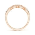 thumbnail image 2 of ANGARA Lab Grown Diamond Openwork Anniversary Ring for Women in 14K Rose Gold (Size-2.1mm| Color-F-G| Clarity-VS) | April Birthstone, Anniversary, Jewelry Gift for Women | Lab-Grown Diamond Ring, 2 of 6