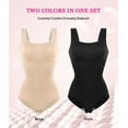 thumbnail image 3 of MANIFIQUE 2 Packs Shapewear Bodysuit for Women Tummy Control Slimming Body Shaper Tank Tops, 3 of 7