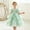 Green, variant on Toddler Girls 0-5Y Cute Puff Sleeve A-Line Princess Dress, Layered Tulle Flower Girl Ball Gown for Wedding, Evening Party White 2 Years