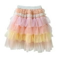 thumbnail image 3 of FINALGANG Girls Carnival Skirt Kids Pastel Gradient Tutu Skirt Multi Layer Tulle Ruffled Tiered Elastic Waist Flared Skirt For Daily Wear Party Carnival Holiday Occasions Stylish Bottoms, 3 of 6