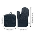 thumbnail image 2 of VogueV Heat-Resistant Silicone Oven Mitts - 3PC Non-Slip Baking Glove Set B, 2 of 6