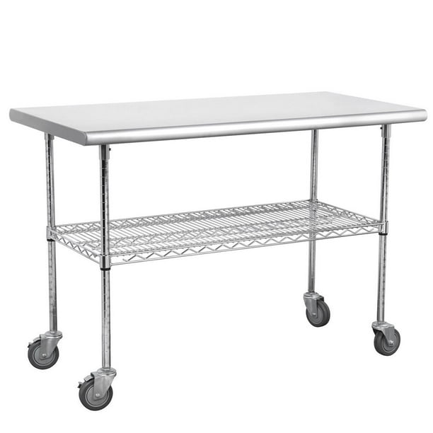 Royal Gourmet Pw2448w Stainless Steel, Outdoor Stainless Steel Table