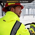thumbnail image 6 of KwikSafety (Charlotte, NC) SAGE Safety Jacket (PREMIUM QUILTED Stitching) Class 3 Hi Visibility Water Resistant ANSI OSHA High Vis Reflective Hoodie Winter Construction Gear Men | Yellow 2XL, 6 of 6