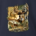 thumbnail image 3 of Wild Bobby Deers in Mountains Patriotic American Flag Hunting Animal Lover Unisex Men Tee, 3 of 6