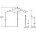 thumbnail image 5 of Treasure Garden 9-Foot Push-Button Tilt Market Umbrella (UM920) with Bronze Frame and Obravia (4 YR Warranty) Fabric: Lemon, 5 of 5