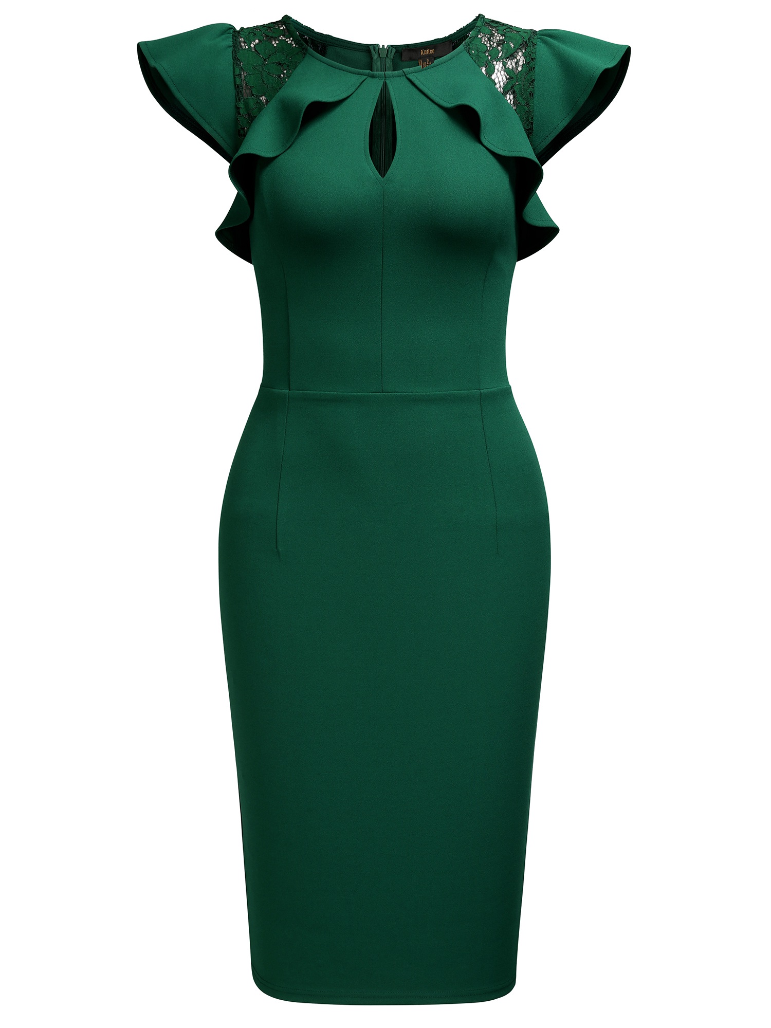 dark green work dress