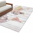 thumbnail image 2 of 3'x5' Area Rugs, World Map Indoor Outdoor Area Rug for Living Room Bedroom, Farmhouse Abstract Illustration Wooden Grain Washable Bathroom Rugs Kitchen Floor Carpet Mats Home Decor Aesthetic, 2 of 8